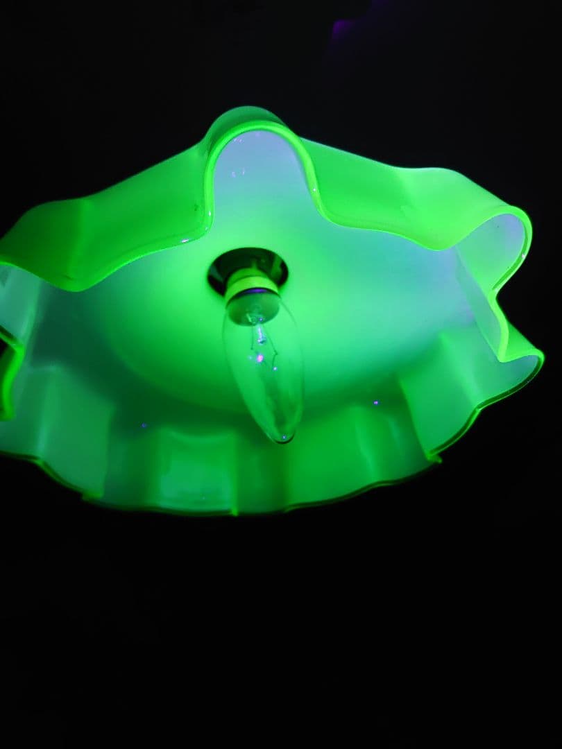 フランス1910s'ヴァセリン(ウラン)ペンダント シーリングランプ