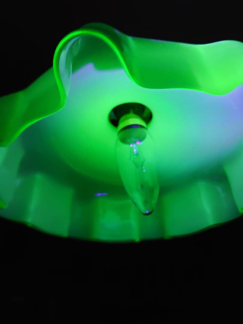 フランス1910s'ヴァセリン(ウラン)ペンダント シーリングランプ