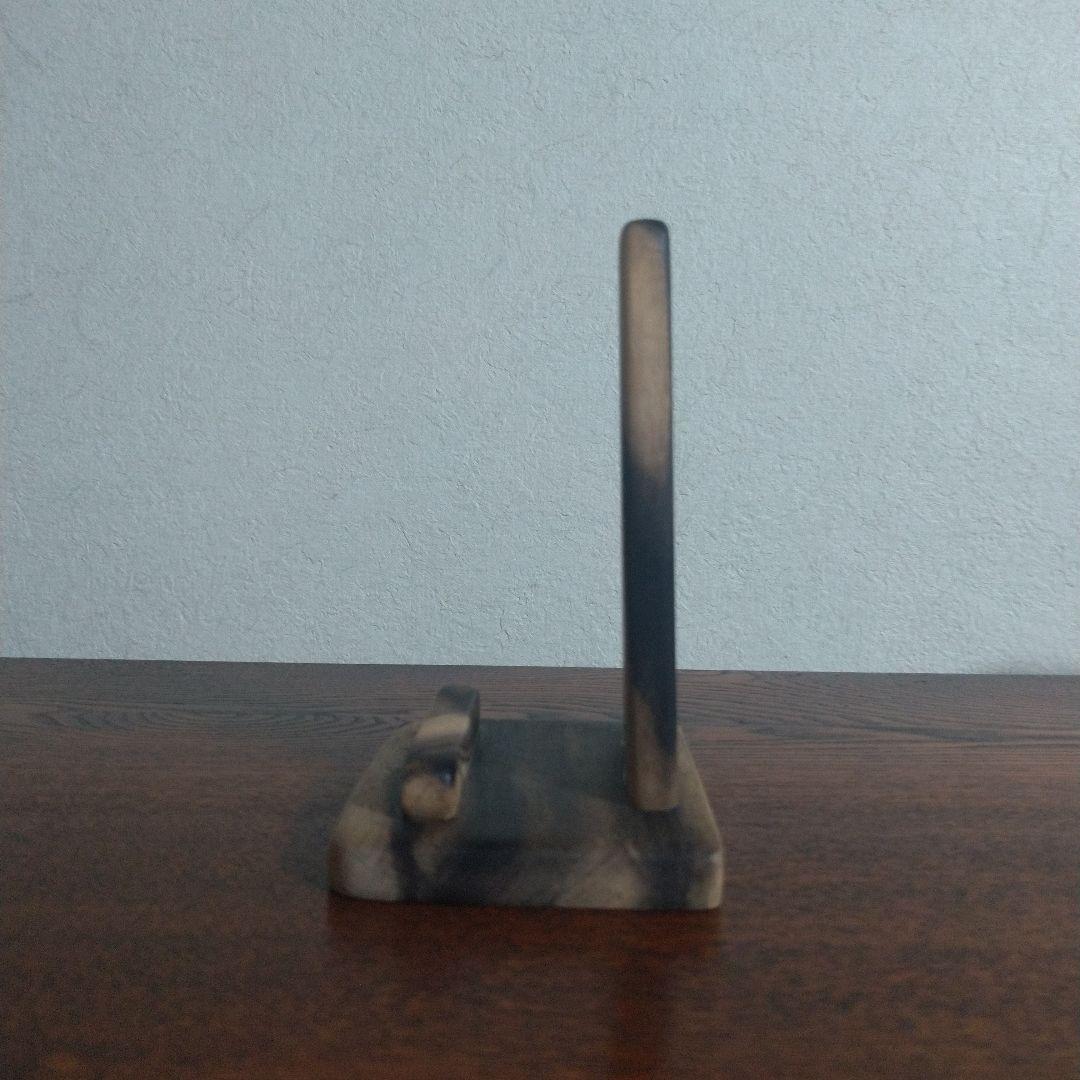 黒柿ペン立て・スマホスタンド・ぺーパーナイフ　3点セット