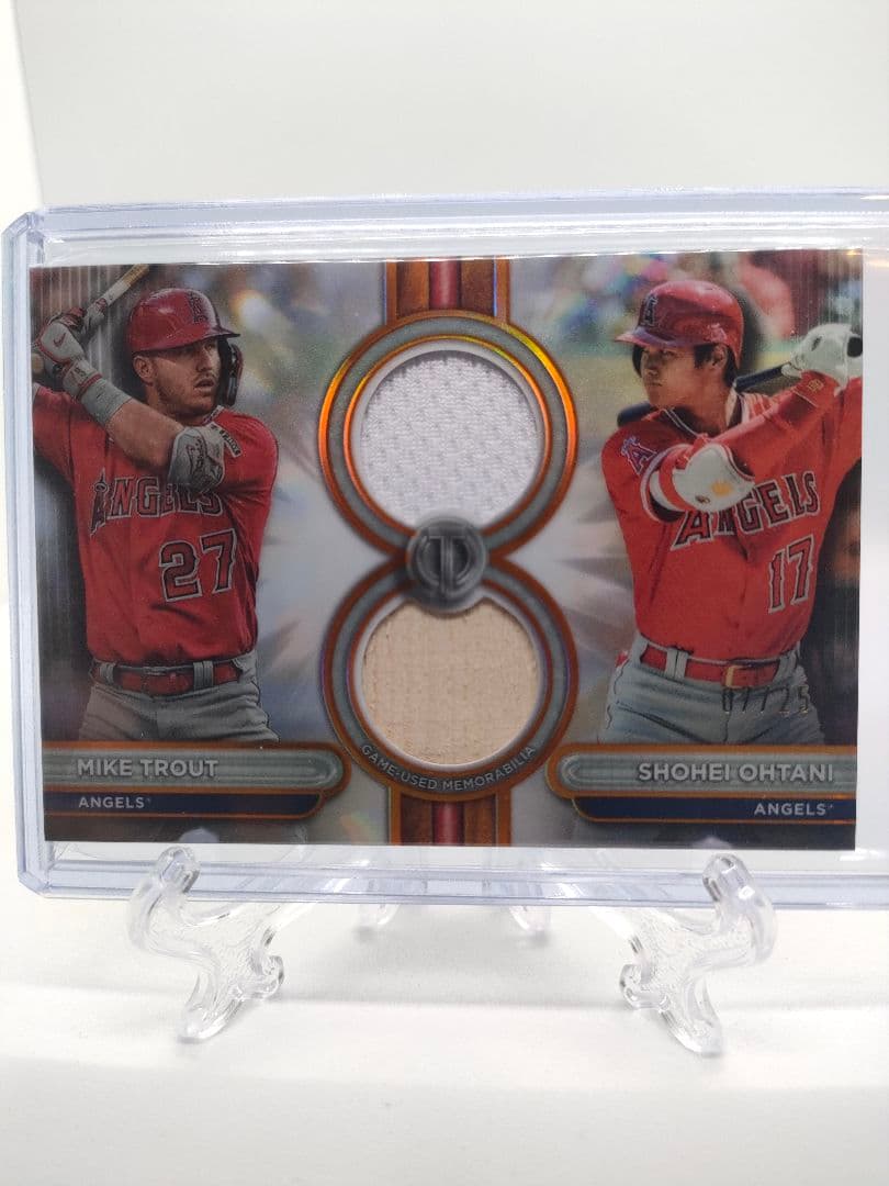 【ぴっくらぽん25シリ】大谷翔平/トラウト試合着用ユニ&バット 2024