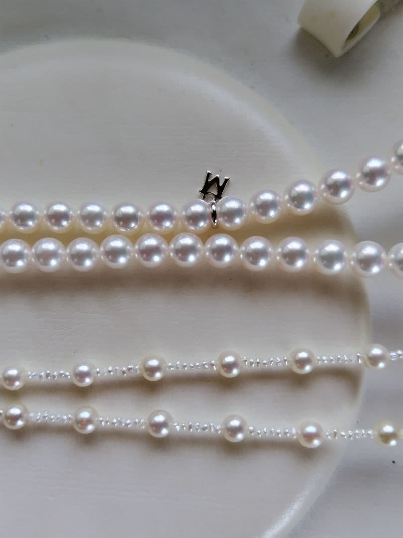 アコヤ真珠ベビーパール、あこや真珠砂ケシパールのネックレス