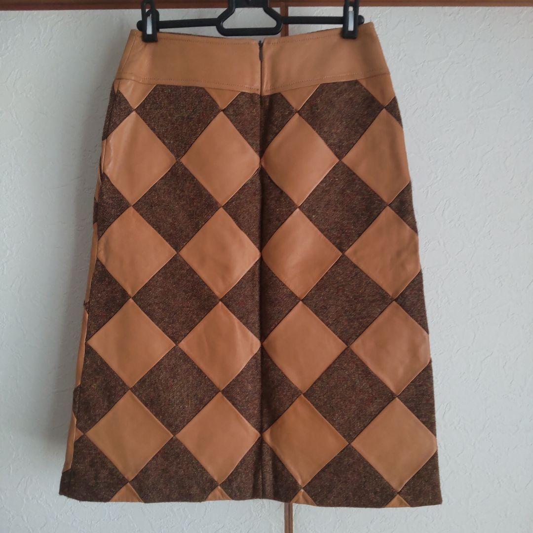 Bottega Venetaダイヤモンドパターンひざ丈スカート
