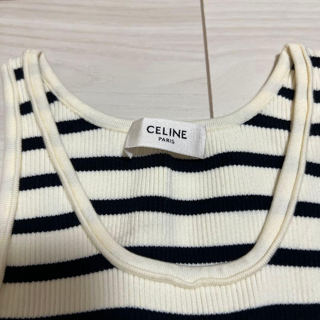 セリーヌ CELINE アスリート ブラ メッシュ クリーム ネイビー