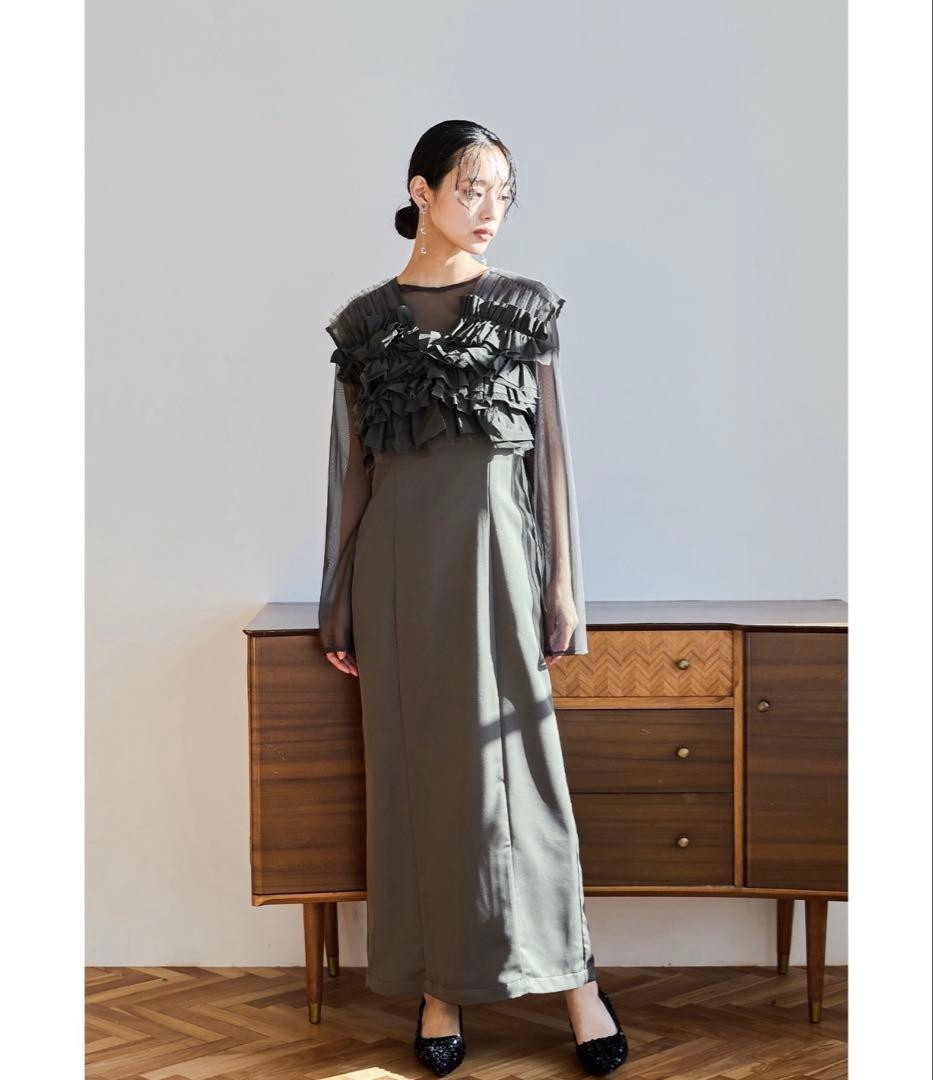 【まい】 タフタチュールベストセットドレス 3点セット