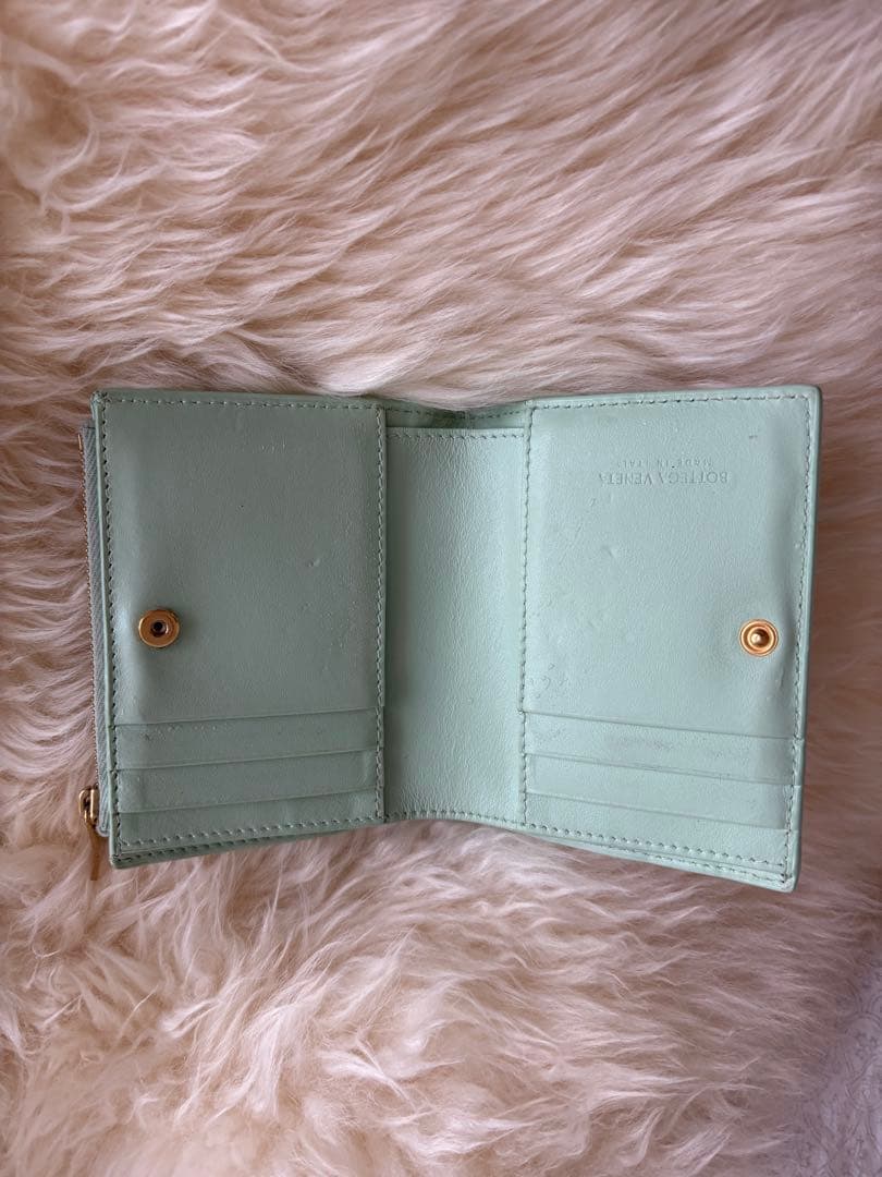 Bottega Veneta 二つ折り財布 ミントグリーン
