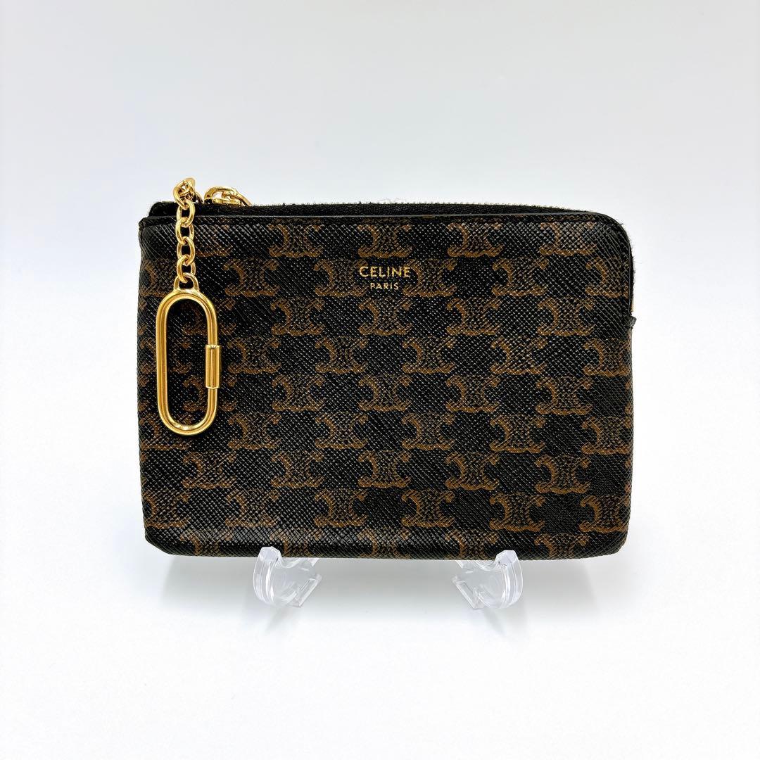 美品 ＊ CELINE セリーヌ トリオンフ ケース キーケース ブラウン