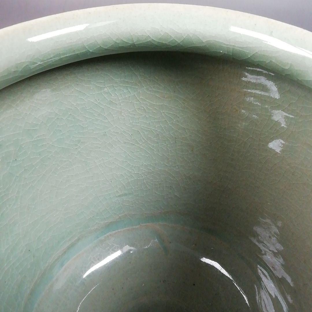 Ｔ９６９　皆具　『青磁　皆具』『釜谷陶房　申相浩 作』　共箱　茶道具