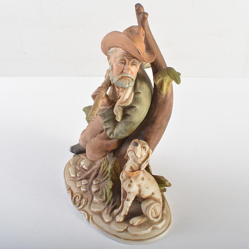 イタリア製　カポディモンテ　フィギュリン　陶人形　置物　V　R7065