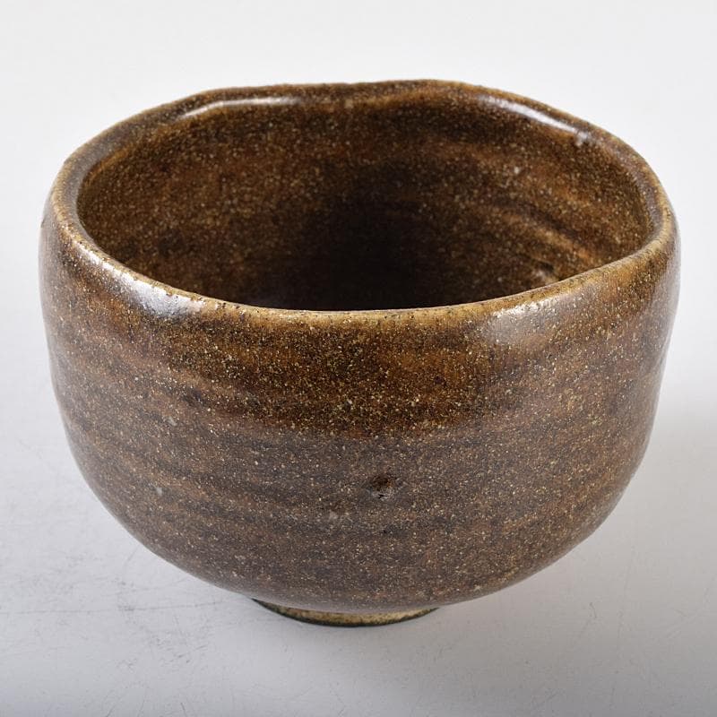 ツッチー一無斎（一ム斎）作蕎麦釉　茶碗　森山歓渓極め箱二重箱　UR8762