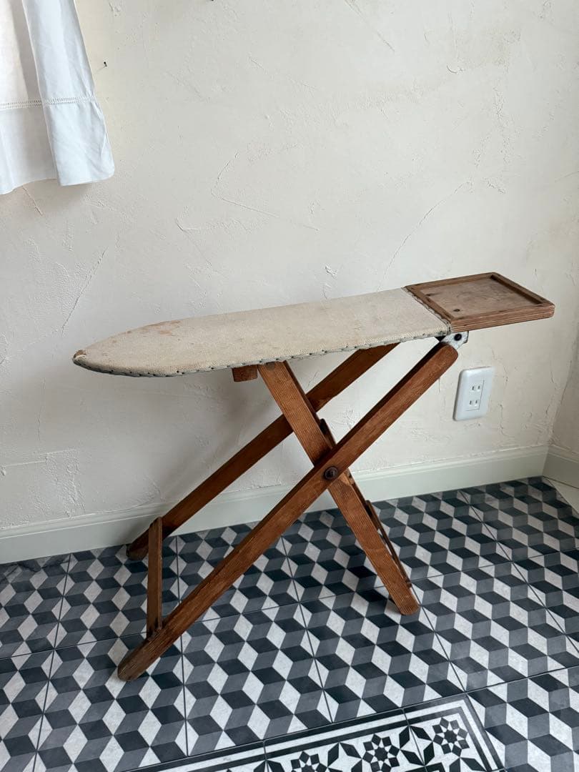 アンティーク おままごと アイロン台 セット ミニアイロン 洗濯ばさみ　フランス