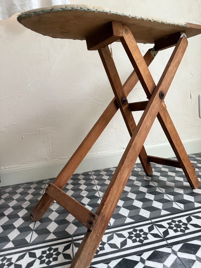 アンティーク おままごと アイロン台 セット ミニアイロン 洗濯ばさみ　フランス