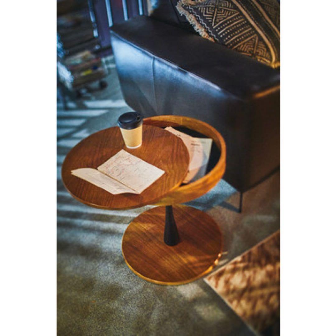 収納付きトレーサイドテーブル 韓国風 モダン 北欧風 アンティーク調