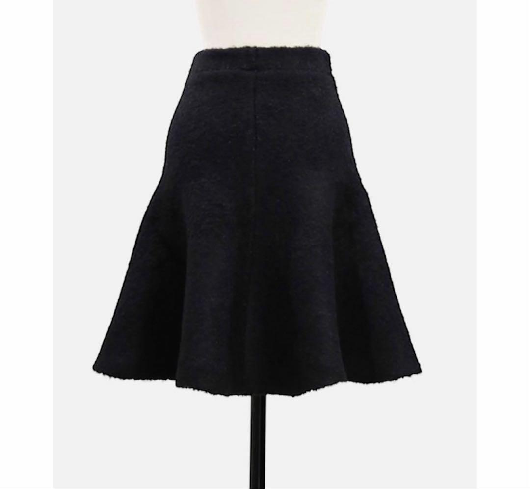 新品　MACHATTブークレニットスカートboucle knit skirt 黒