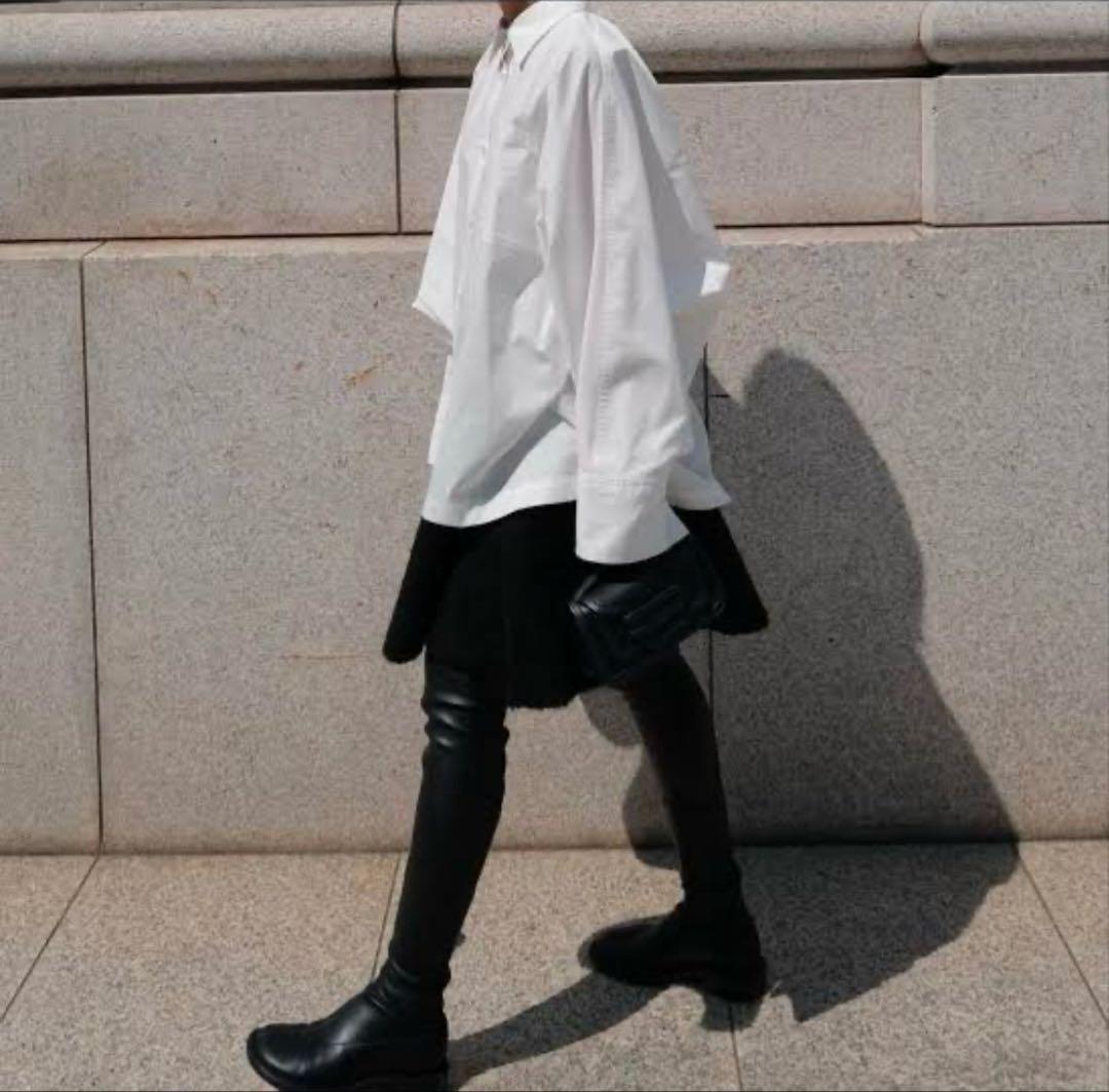 新品　MACHATTブークレニットスカートboucle knit skirt 黒