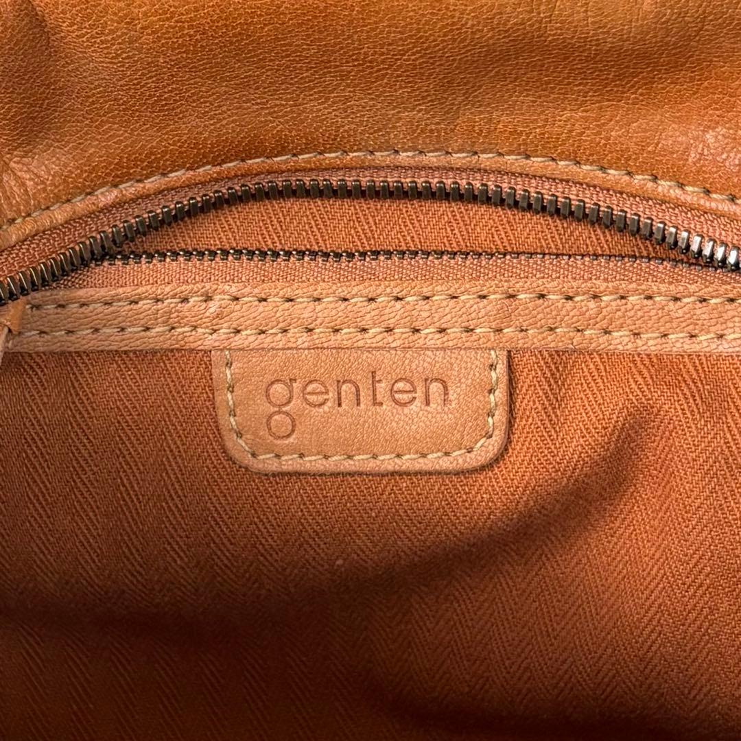 ✨️美品 genten 2WAY ショルダーバッグ ヌメ革 斜めがけ レザー