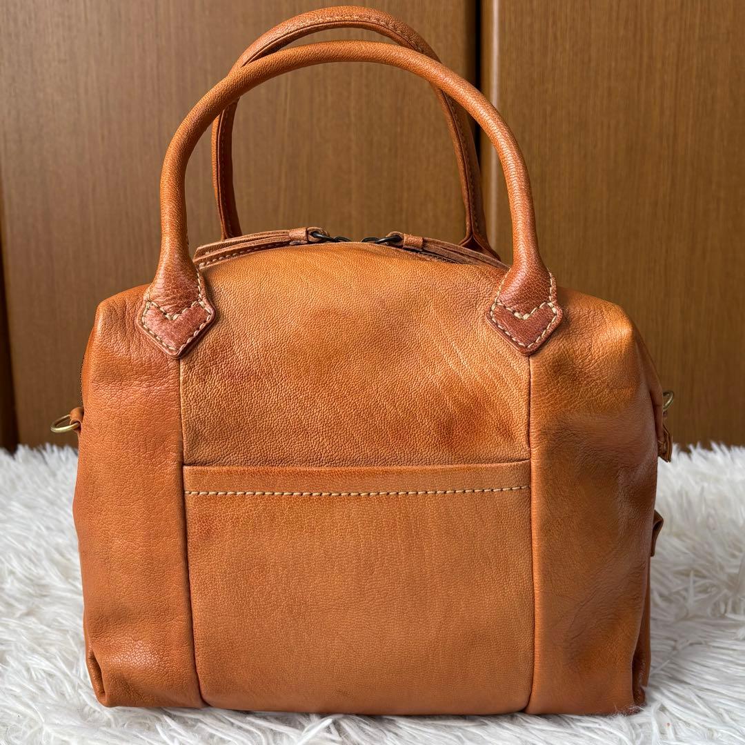 ✨️美品 genten 2WAY ショルダーバッグ ヌメ革 斜めがけ レザー