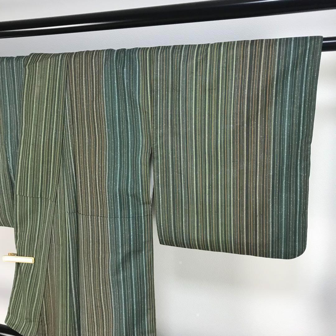 ZF-778 牛首紬 白山工房 落款 石川県無形文化財 高級 逸品 正絹 広衿