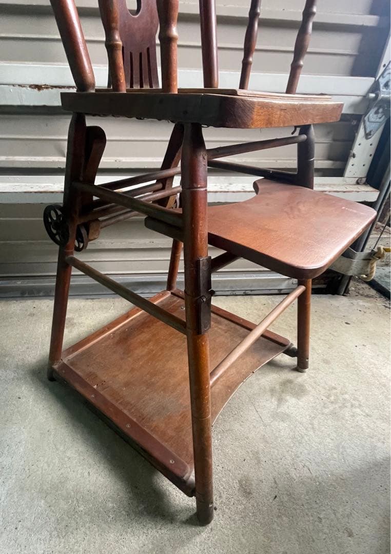 稀少/アンティーク/フランス/チャイルドチェア/アームチェア/テーブル付き