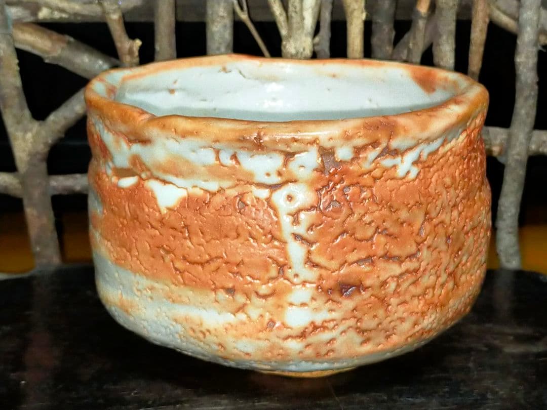 ♥美濃焼♥　志野　茶碗　在銘　茶道具　骨董　古玩