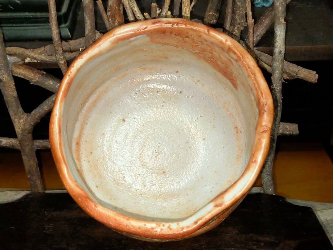 ♥美濃焼♥　志野　茶碗　在銘　茶道具　骨董　古玩