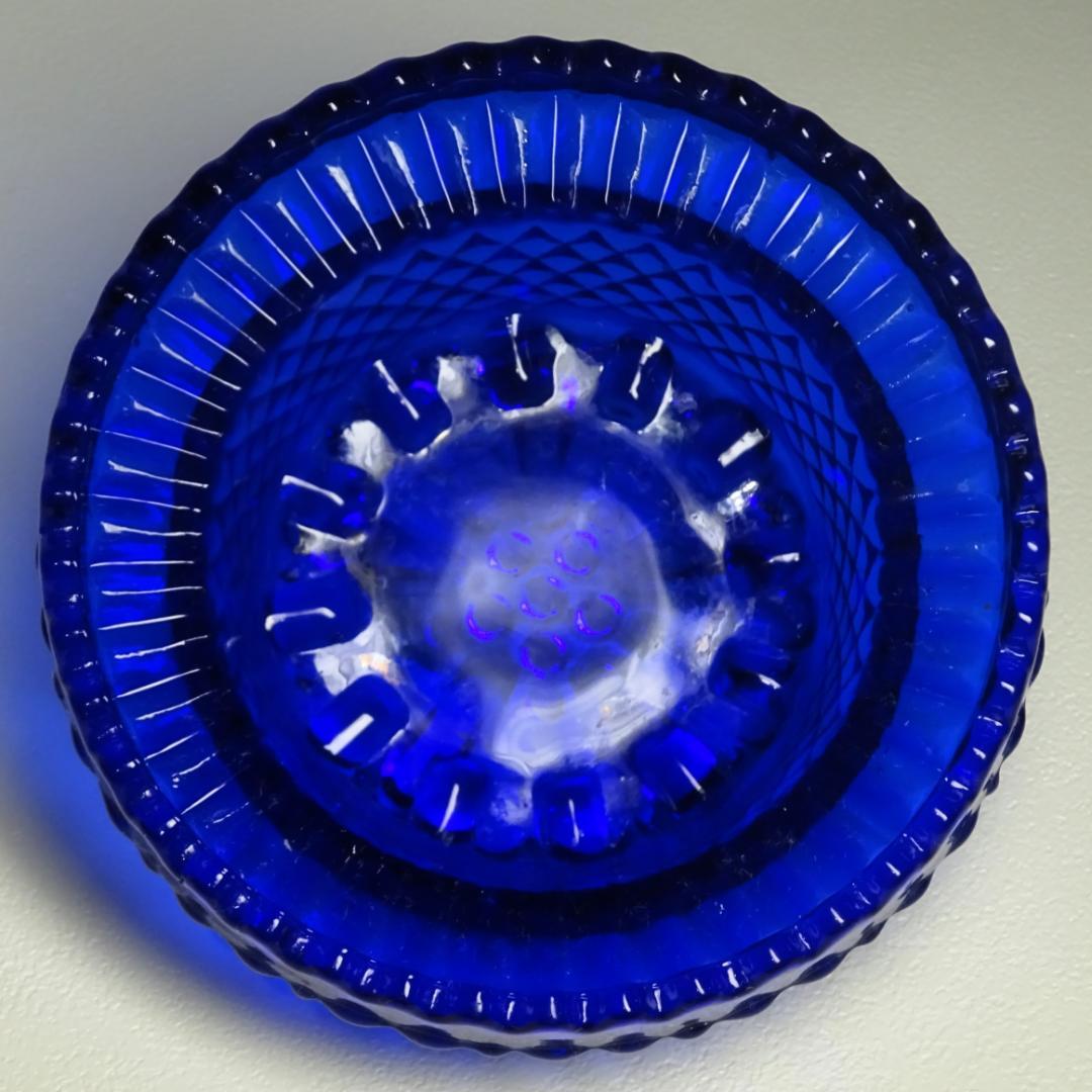 ◆アンティーク 青色フェアリーランプ◆置物 テーブルランプ