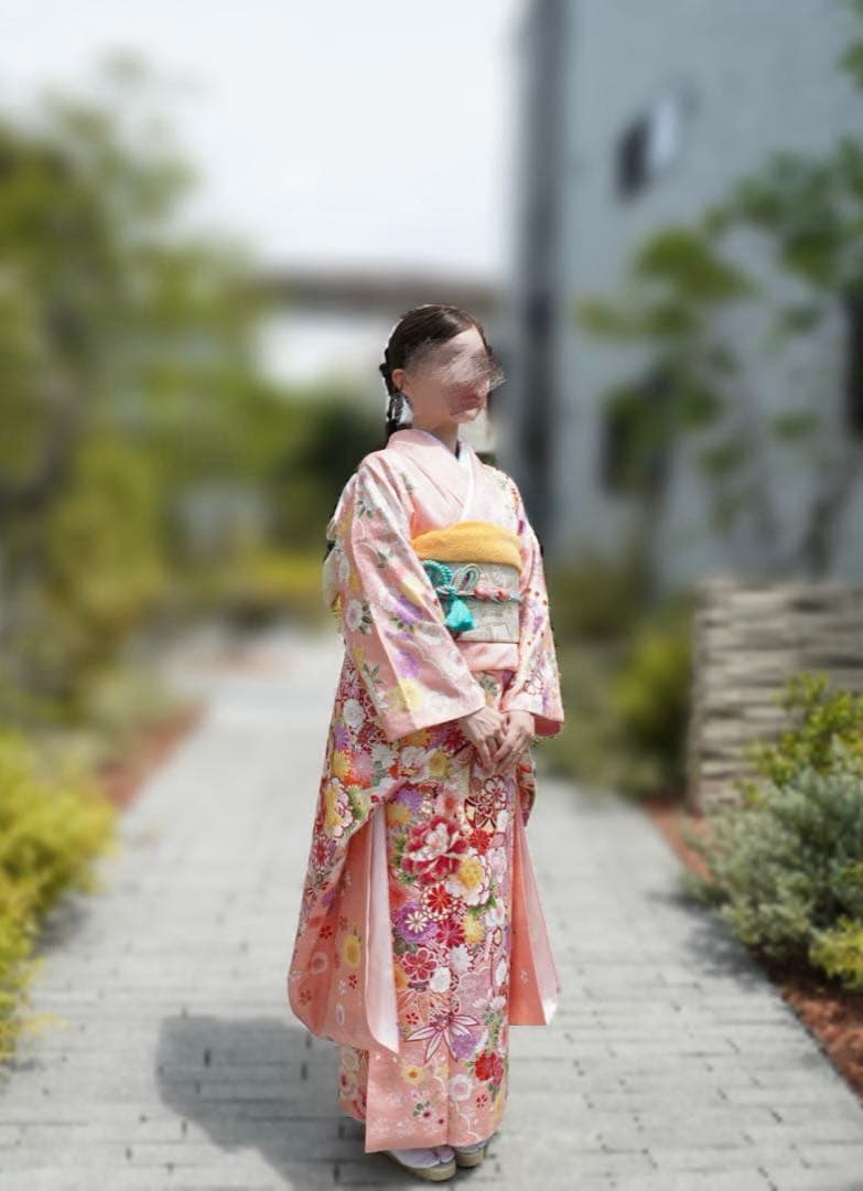 【ひろ】振袖フルセット【77】　正絹　成人式　卒業式