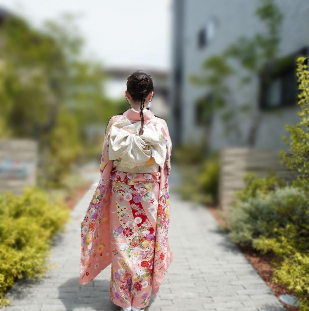 【ひろ】振袖フルセット【77】　正絹　成人式　卒業式