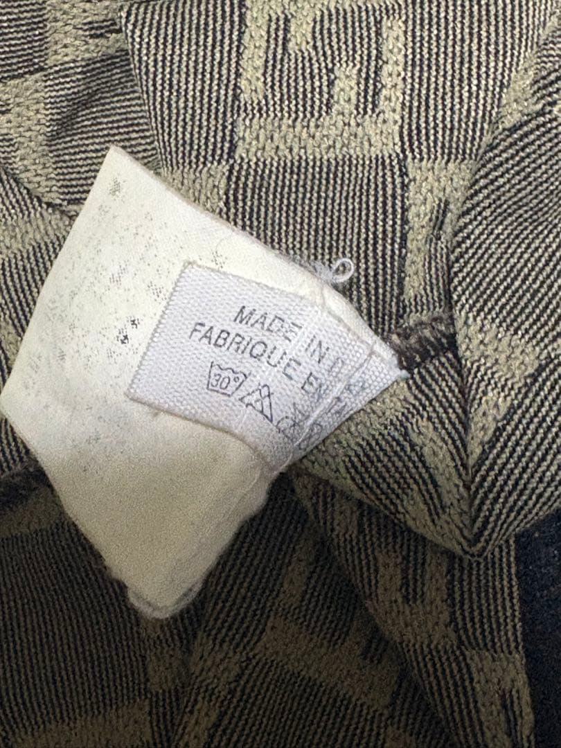 Fendi ポロシャツ　ズッカ柄　y2k フェンディ　タイト　ストレッチ