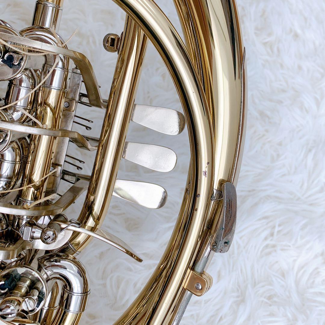 メンテナンス必要　ホルトン　フレンチホルン　ホルン　ケース付き