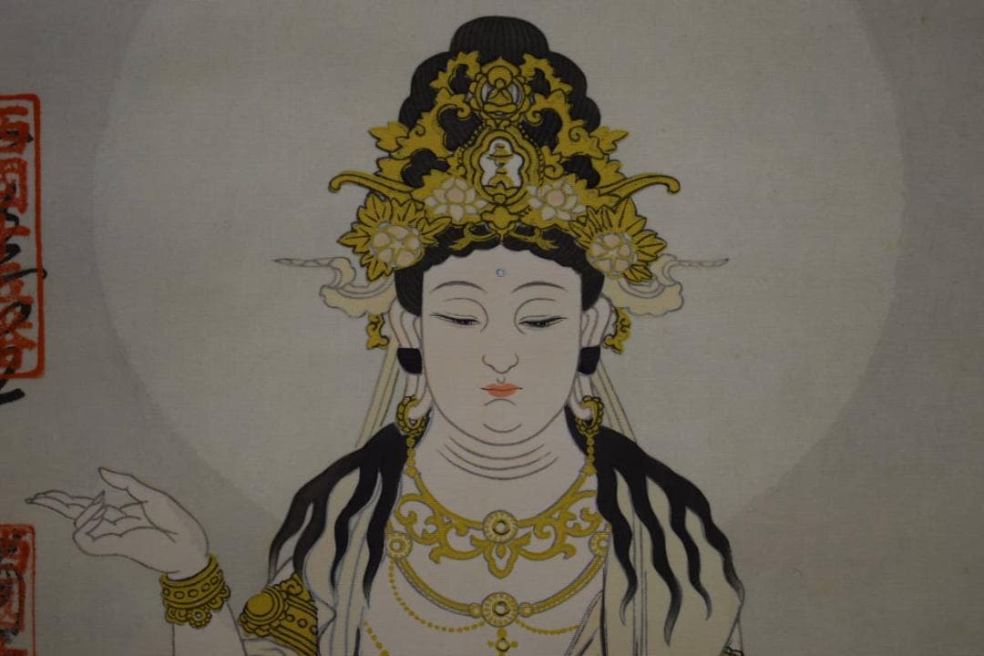 真作/西国三十三ヶ所/三十三ヵ所霊場集印肉筆掛軸/布袋屋掛軸HF-133