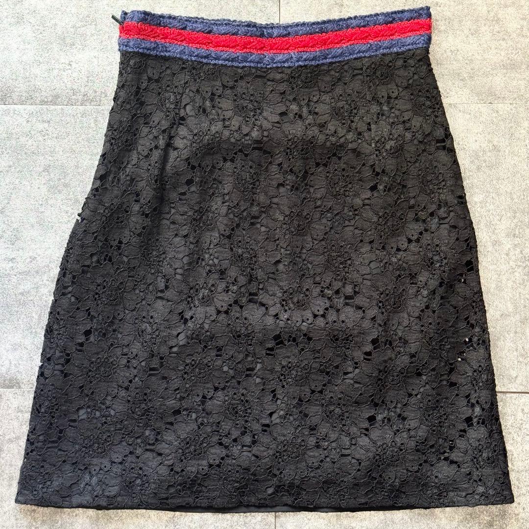 【美品】グッチ GUCCI シェリーライン 花柄 総柄 タイトスカート