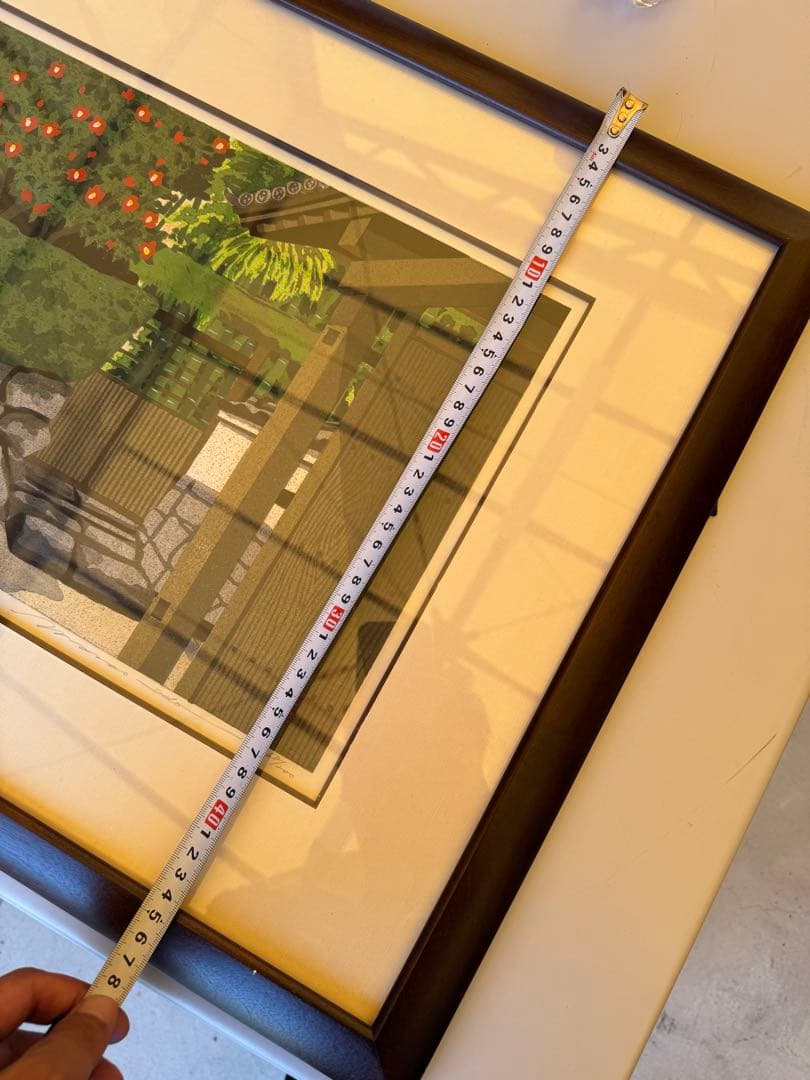 真作■木版画■井堂雅夫■『銀閣寺 椿』■希少限定・本人サイン有り■シリアルNo.