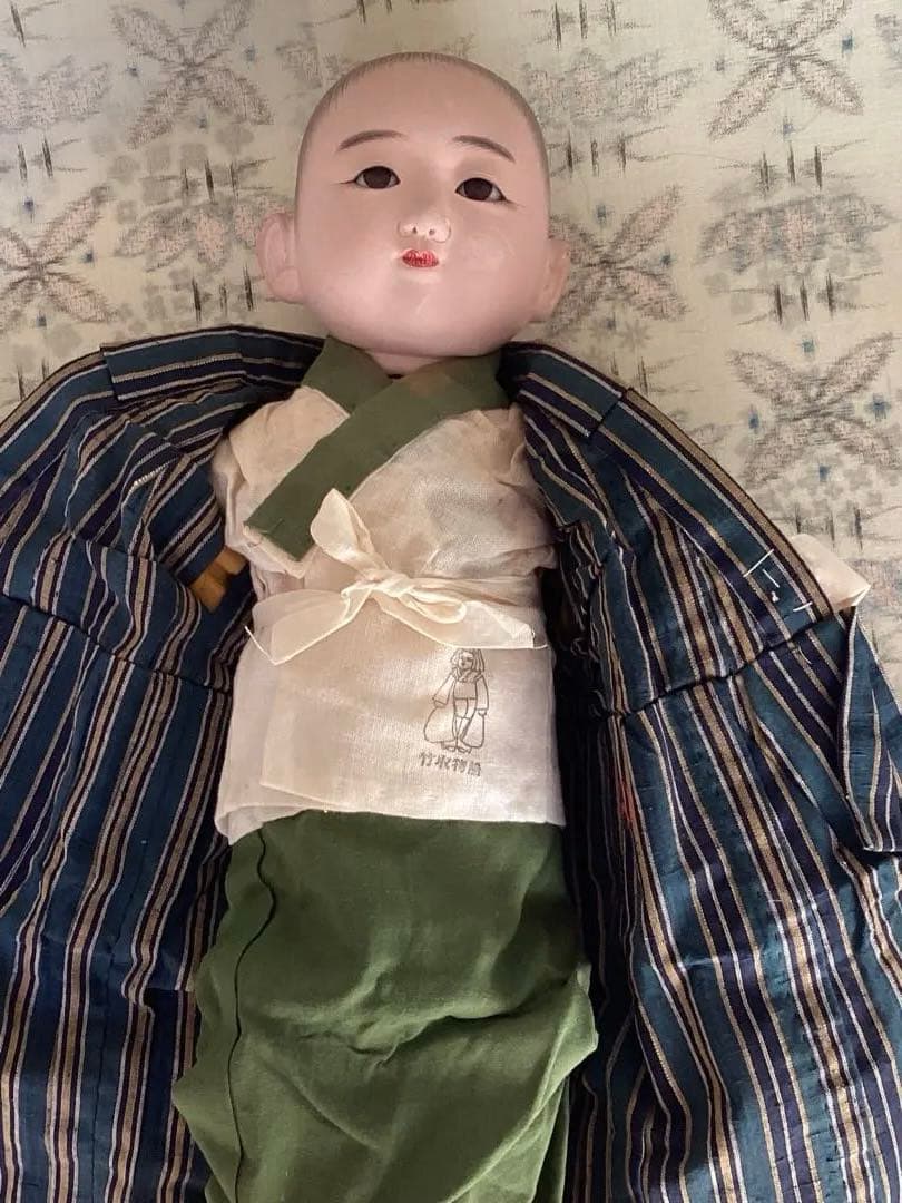 市松人形 松菊　竹取物語　抱き人形　アンティークドール　ビスクドール　40cm