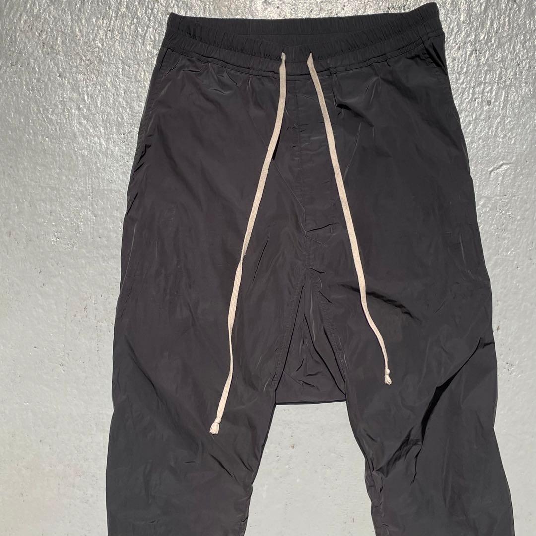 Rick Owens 17SS ドローストリングナイロンロングパンツ 48