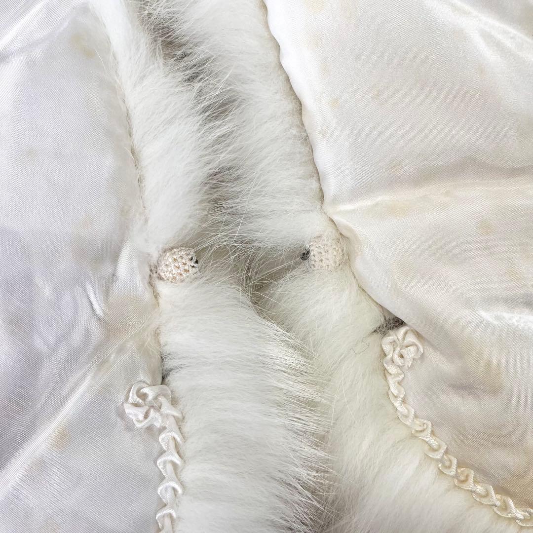 肉厚 SAGA FOX サガ 最高級 フォックスファー ショール 成人式 純白