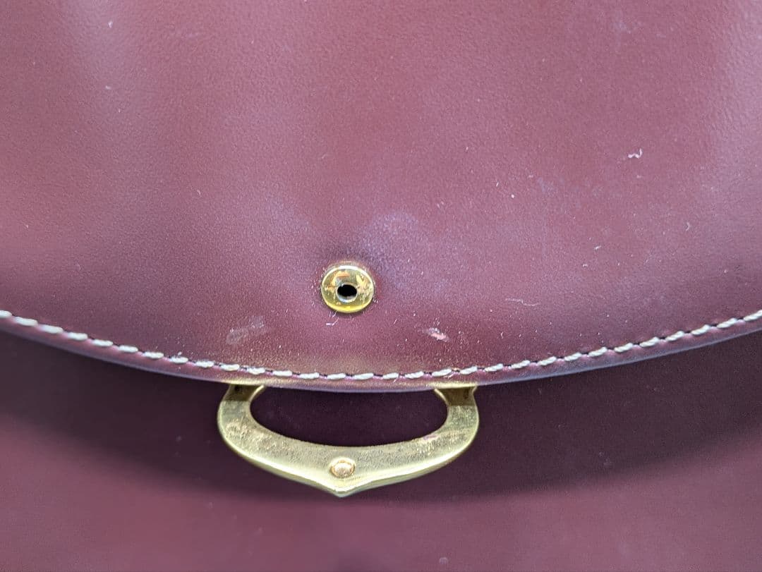 Cartier マストライン ハンドバッグ レザー ボルドー