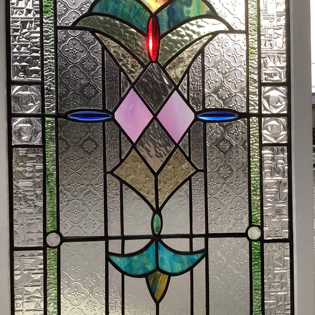 ステンドグラスパネル住宅用　アンテイーク調ウイングP(1441)