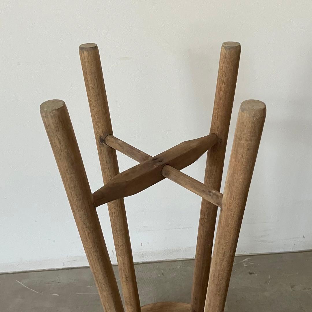 レトロ　古道具　古家具　古民家　剥離家具　ストリップド　丸椅子　南京椅子　木製