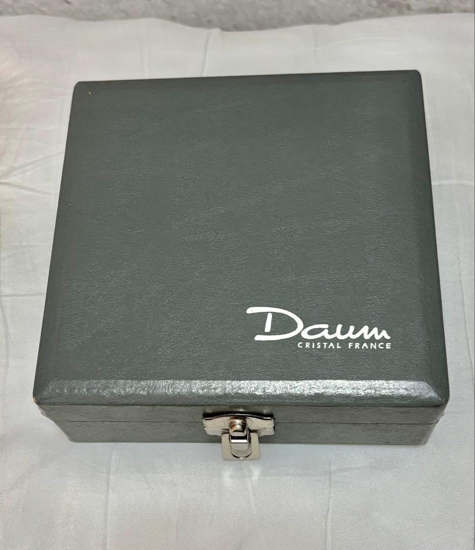 Daum ドーム　フランス製　ガラスの置物　ブルー