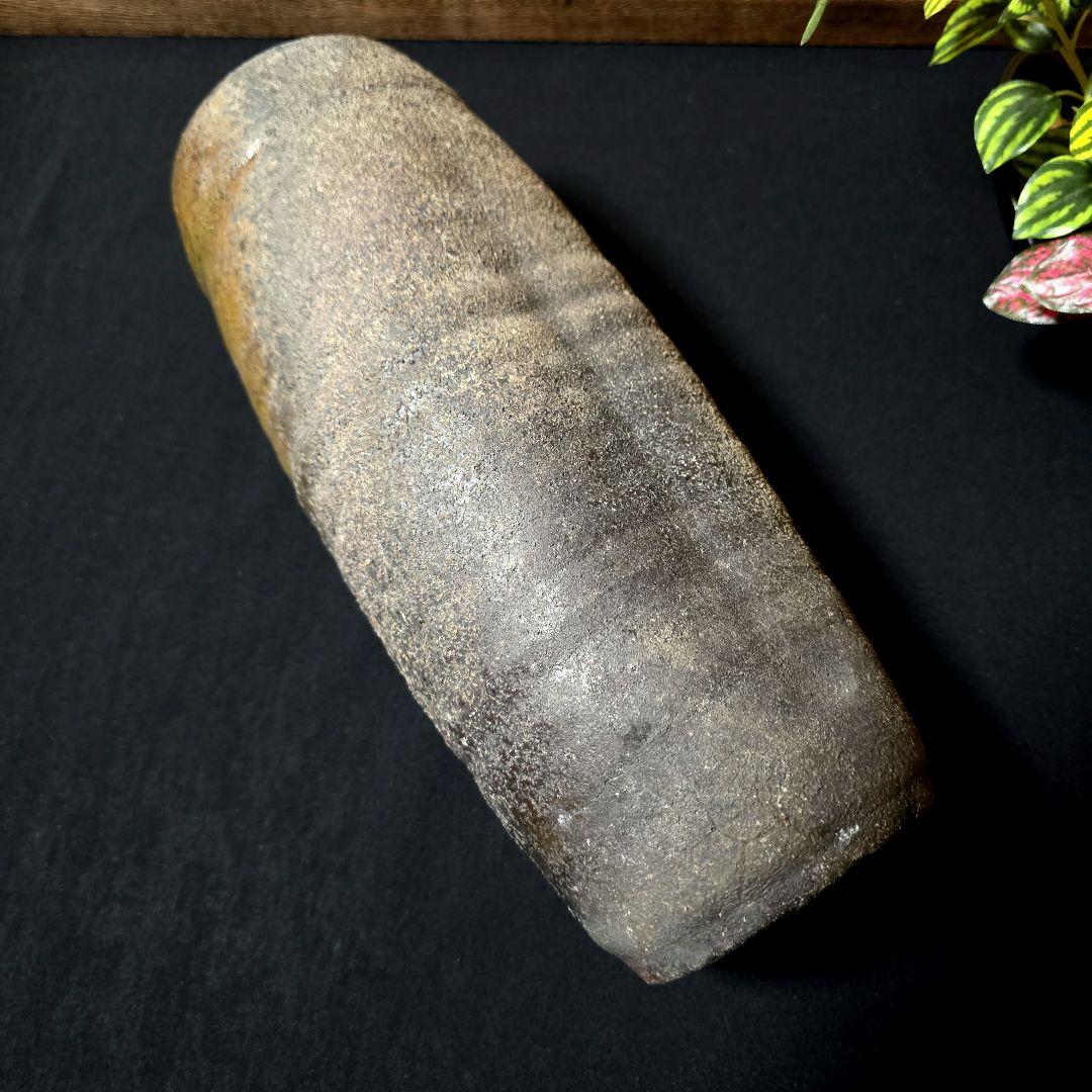 備前焼　伊勢崎 陽山　岡山県重要無形文化財保持者　花生　花瓶