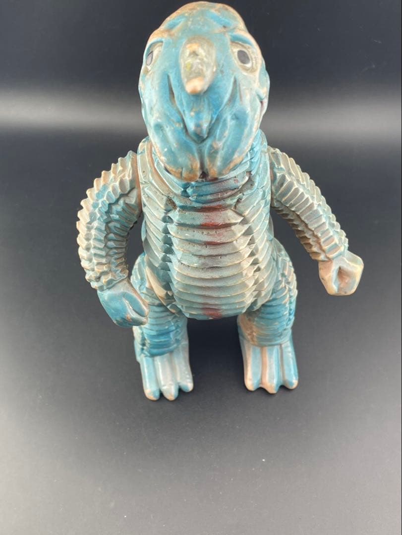【中古品】当時物　アボラス　青色発泡怪獣　ソフビ　マルサン　ブルマァク