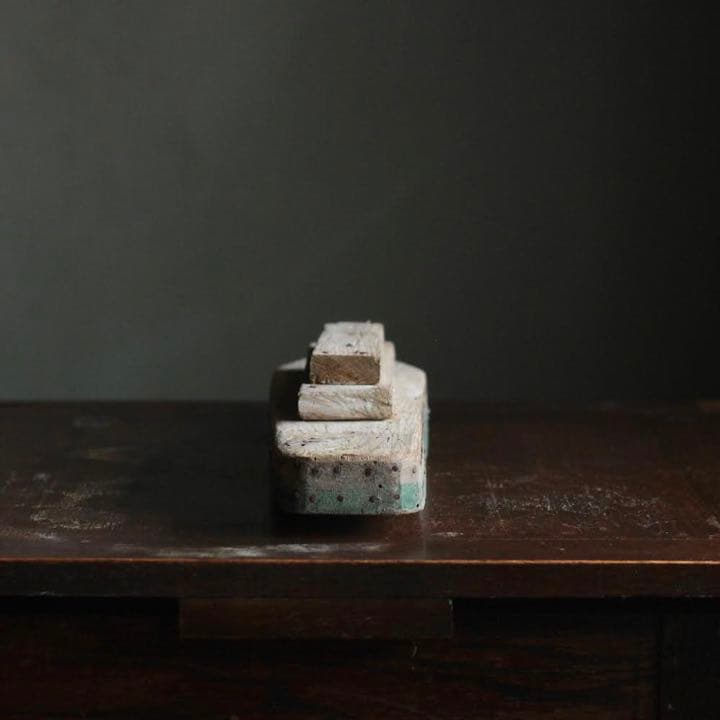 工作 木 船 古道具 アンティーク オブジェ 立体 木製船 木の船