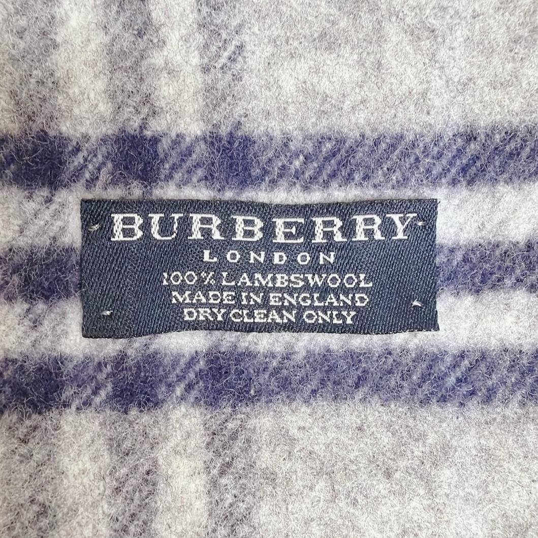希少✨ BURBERRY バーバリー マフラー ノバチェック グレー ブルー
