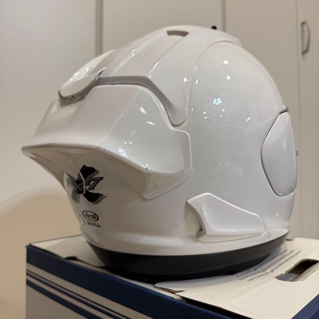 Arai RX-7X Lサイズ グラスホワイト スポイラー付