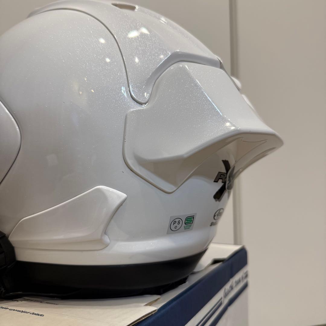 Arai RX-7X Lサイズ グラスホワイト スポイラー付