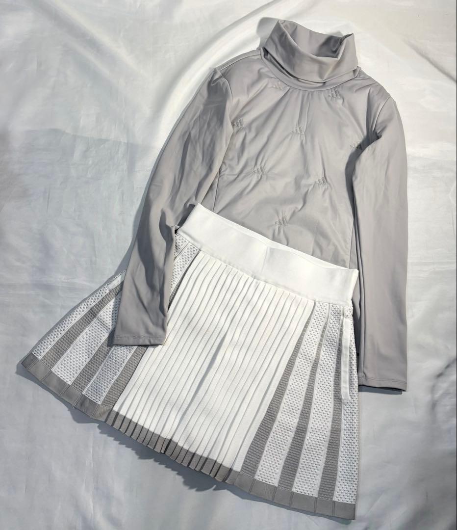 専用様　未使用adidas ゴルフ　セットアップ　モックネック　プリーツスカート