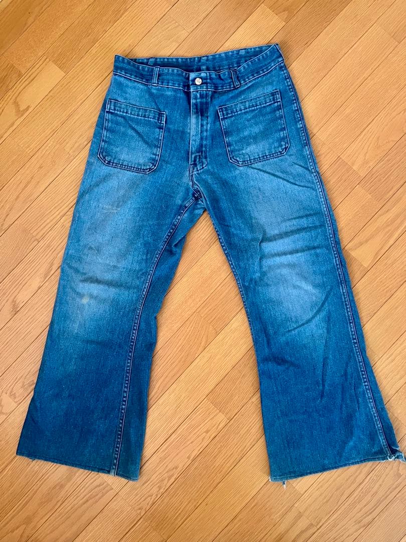 80's SEAFARER セーラー・デニム 民生品U.S.NAVY ステンシル