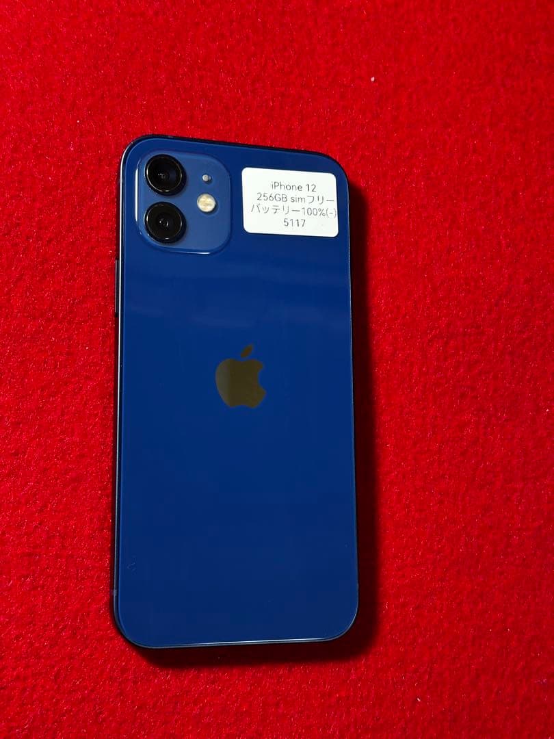 【5117】iPhone 12 ブルー 256GB simフリー