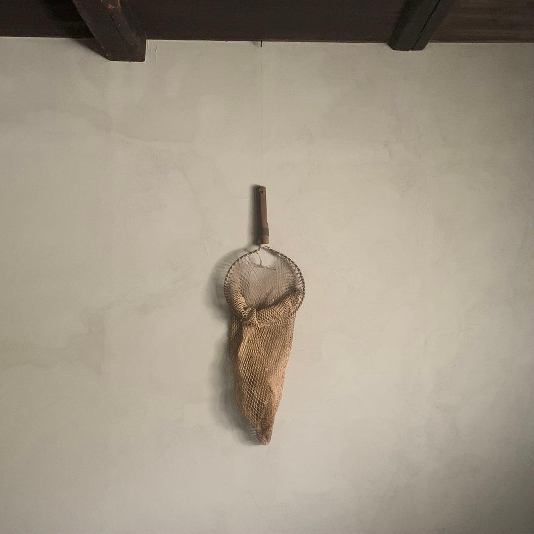 古い 玉網 タモ 古道具 アンティーク オブジェ