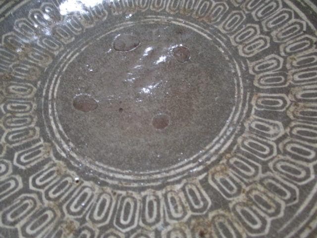 李朝　三島手象嵌大皿　I16-2